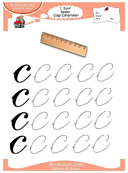 Çocuklar İçin Sesler Çizgi Çalışmaları Çalışma Sayfaları 